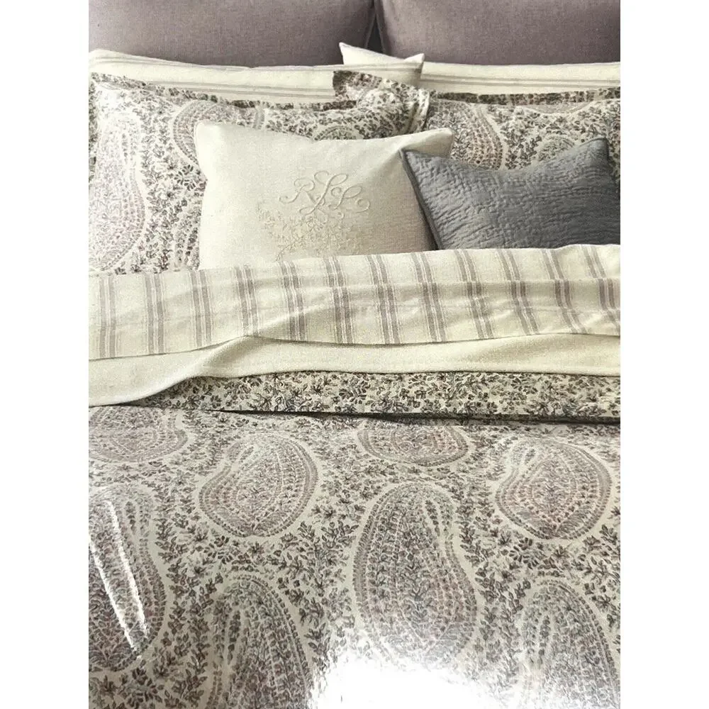 Ralph Lauren Claudia Stripe Queen Sheet Set Cream Multi NIP 4 pcs NWT